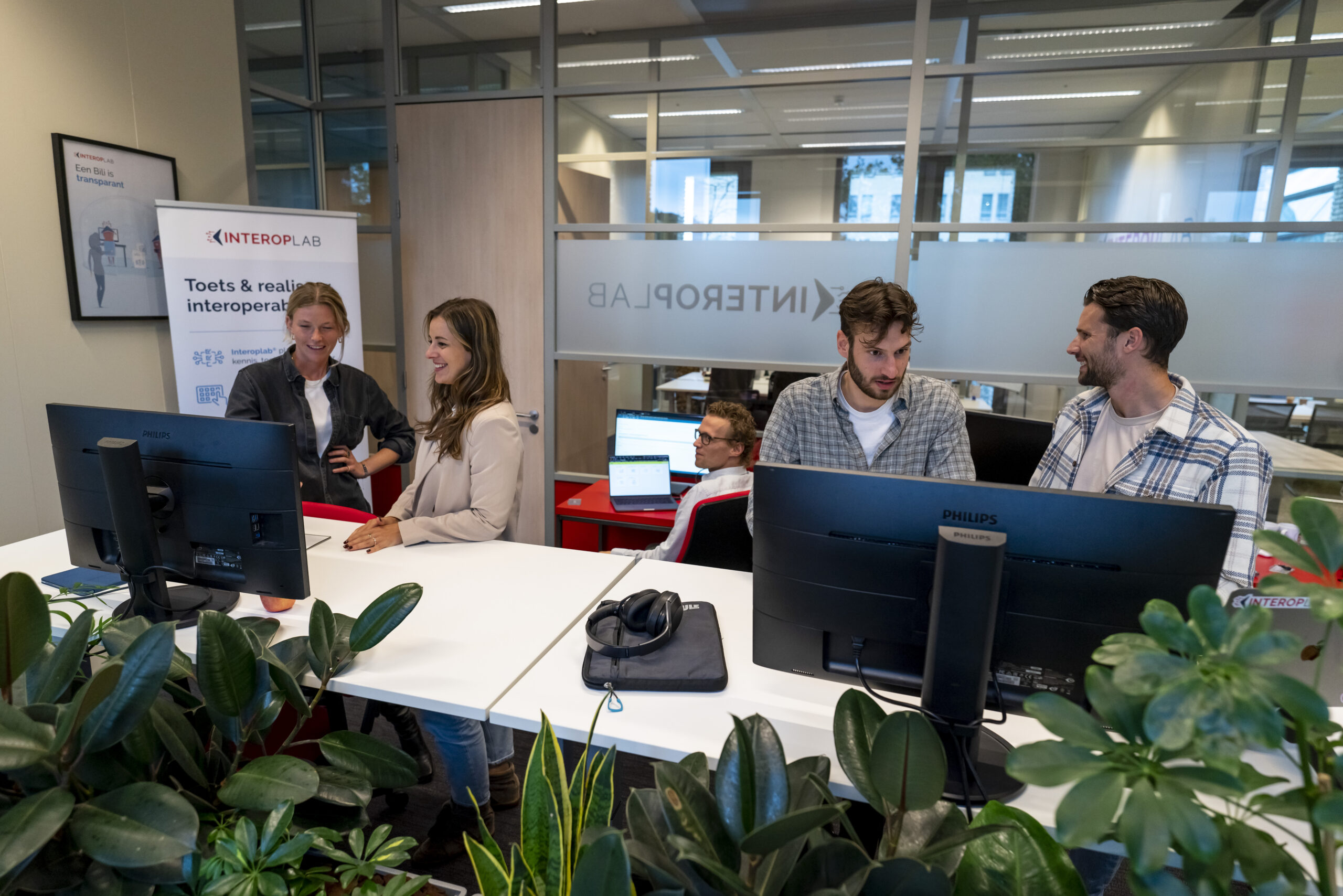 Het Interoplab team op kantoor